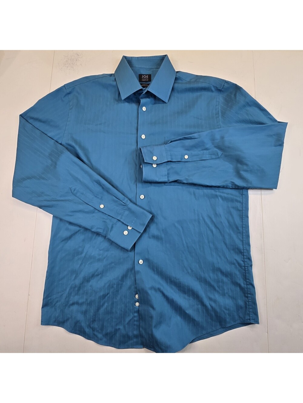 Joseph Abboud Men’s Sz 16 Blue Long Sleeve Button Up Dress Shirt Wrinkle Free